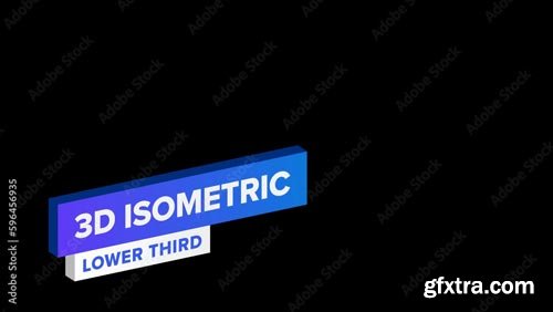Isometric 3D Extruded Lower Third 596456935