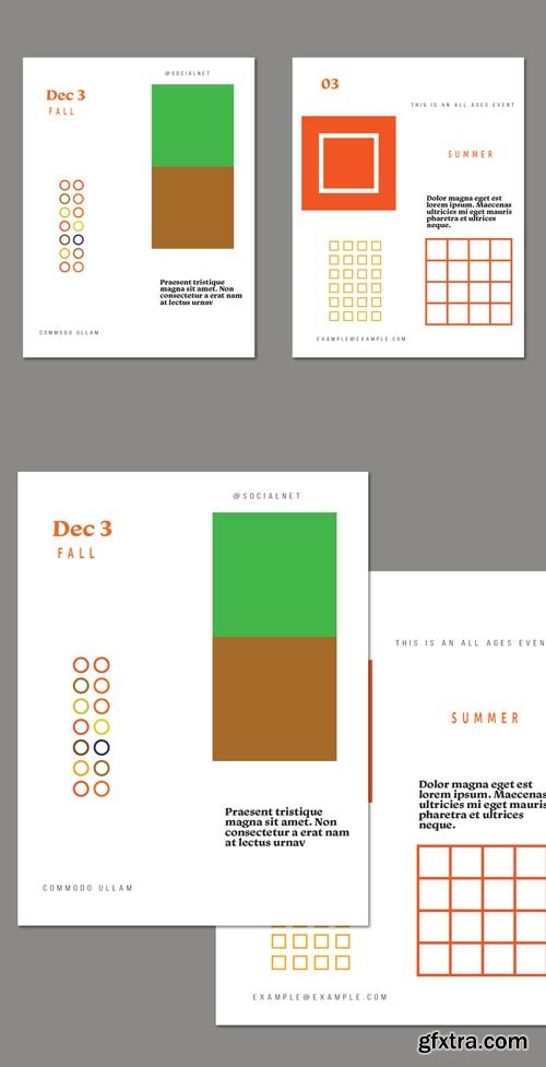 US Letter Flyer Template Very Minimal With Simple Bright Geometric Shapes 596427281