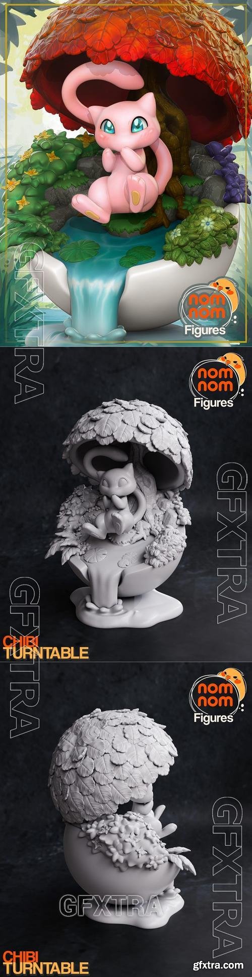 NomNom Figures - Chibi Mew from Pokemon – 3D Print Model