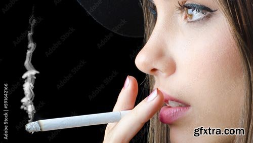 Cigarette Smoke Transparent Loop Overlay 591642166