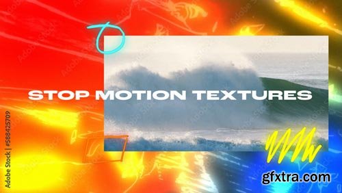 Textured Stop Motion Media Replacement Titles 588425709