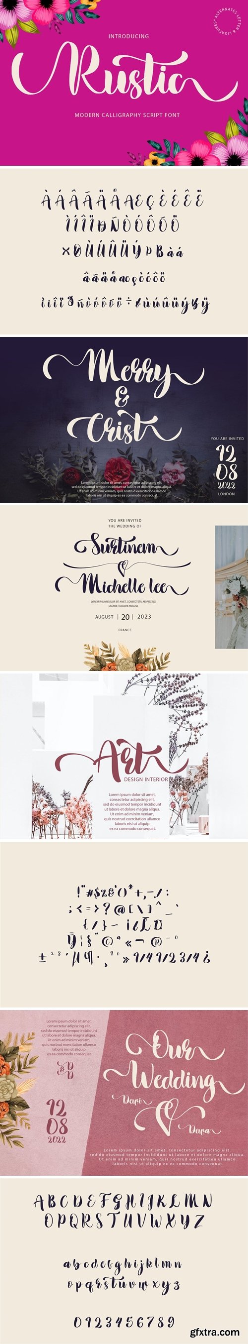 FontBundles - Rustic Wedding font 1720954