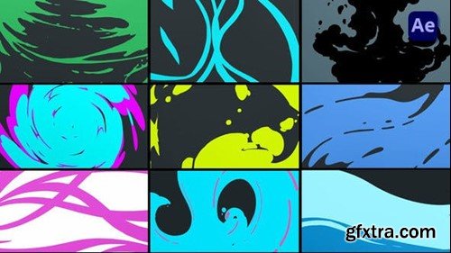 Videohive 2D FX Cartoon Liquid Transitions [After Effects] 45359259