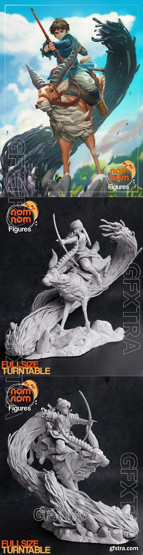 NomNom Figures - Ashitaka - Princess Mononoke – 3D Print Model