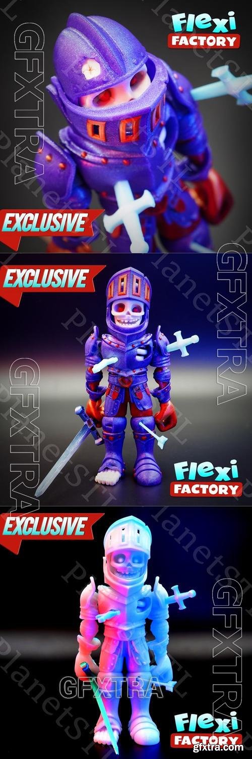 Flexi Factory - Skeleton Knight - Planet – 3D Print Model