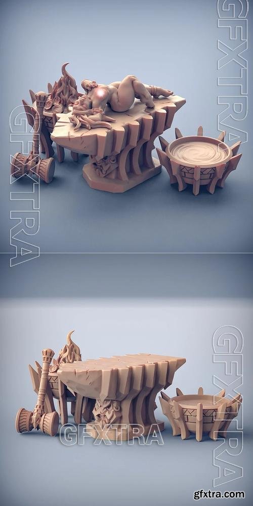 Fiamma the Oracle and Dumlok Anvil Pinup – 3D Print Model