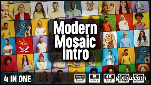Videohive Modern Mosaic Opener 40079001