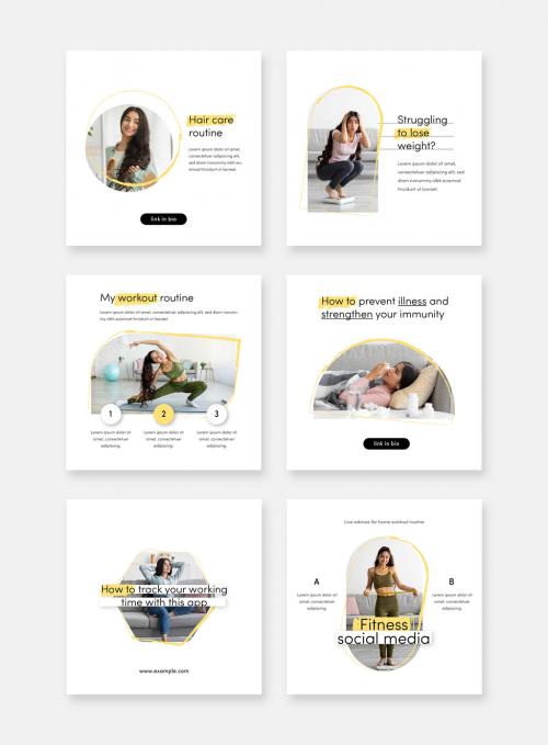 Universal Social Media Layout Set For Blogger and Influencers 583818283