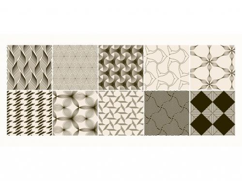 Set of Simple Retro Geometric Patterns 595613192