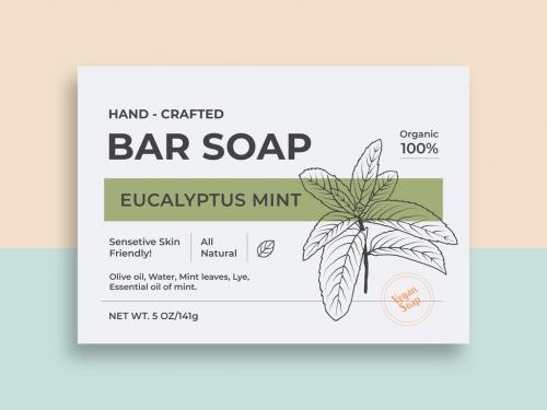 Bar Soap Mint Label Layout for Package 590608439