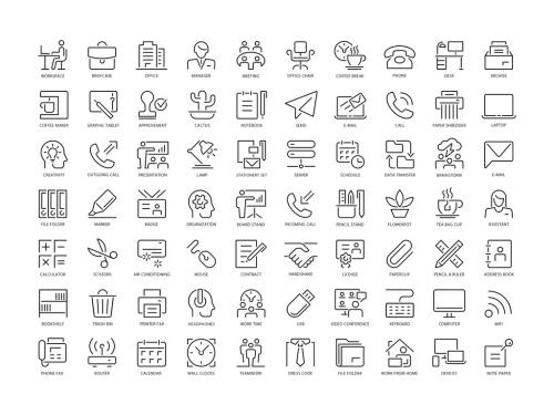 Workspace Outline Icons Set 557432881