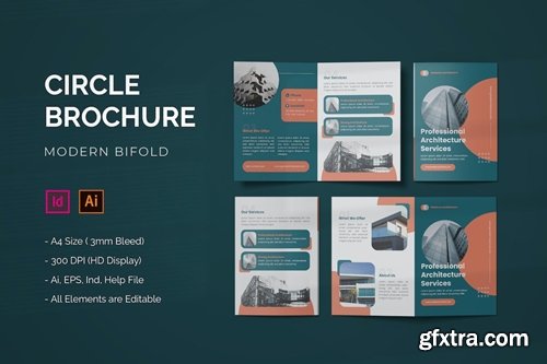 Circle Geometrical - Bifold Brochure ZB48XJ3