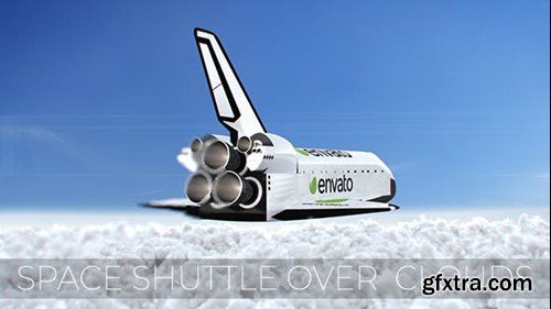 Videohive Space Shuttle over Clouds 20968325
