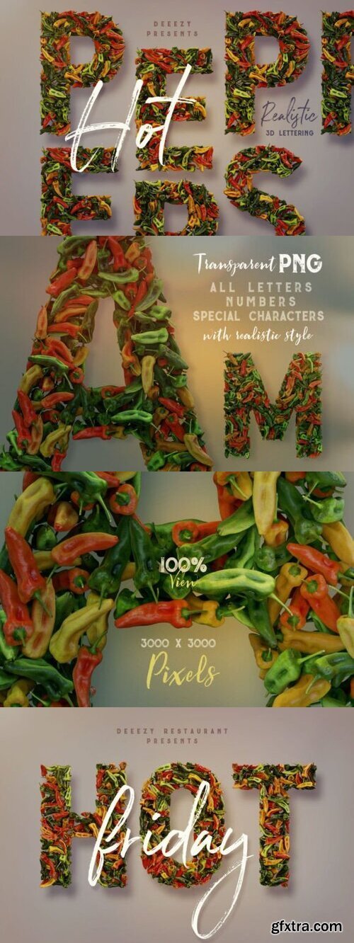 Peppers 3D Lettering