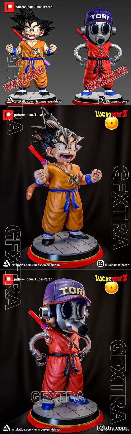Kid Goku and Toribot - Lucas Perez – 3D Print Model