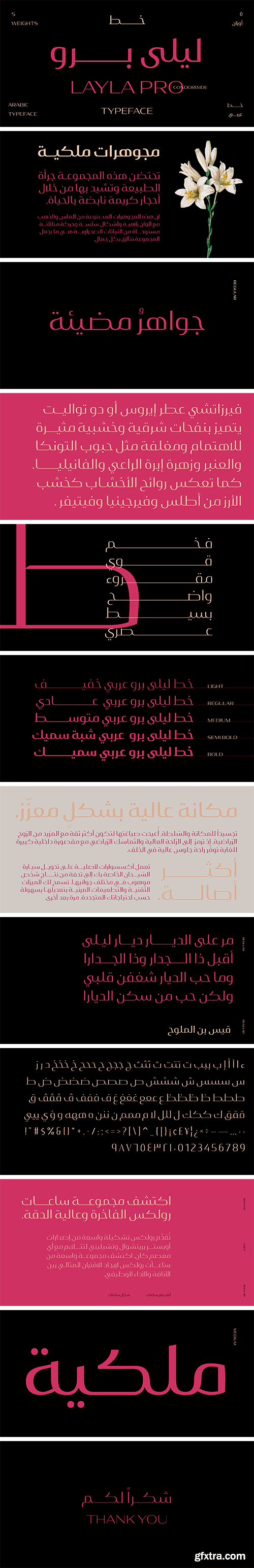 Layla Pro Arabic Font Family