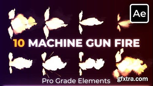 Videohive Machine Guns Muzzle Flash Gunfire 45506227