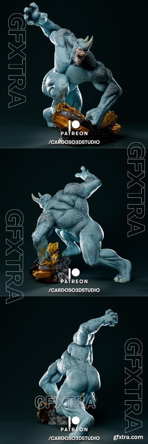 Rhino Statue – 3D Print Model