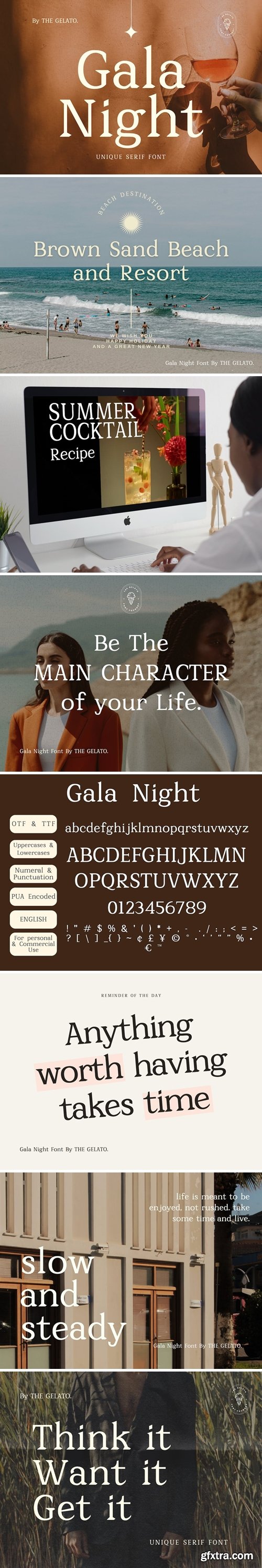 Gala Night Serif Font