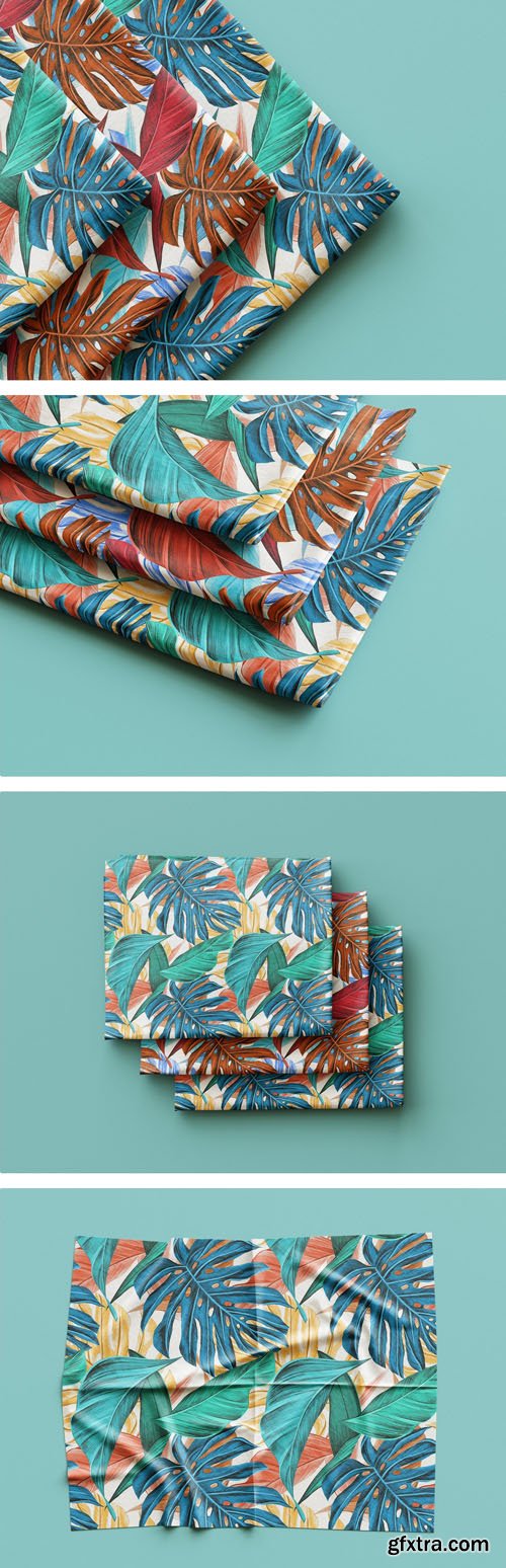 Folded Fabric PSD Mockups Templates