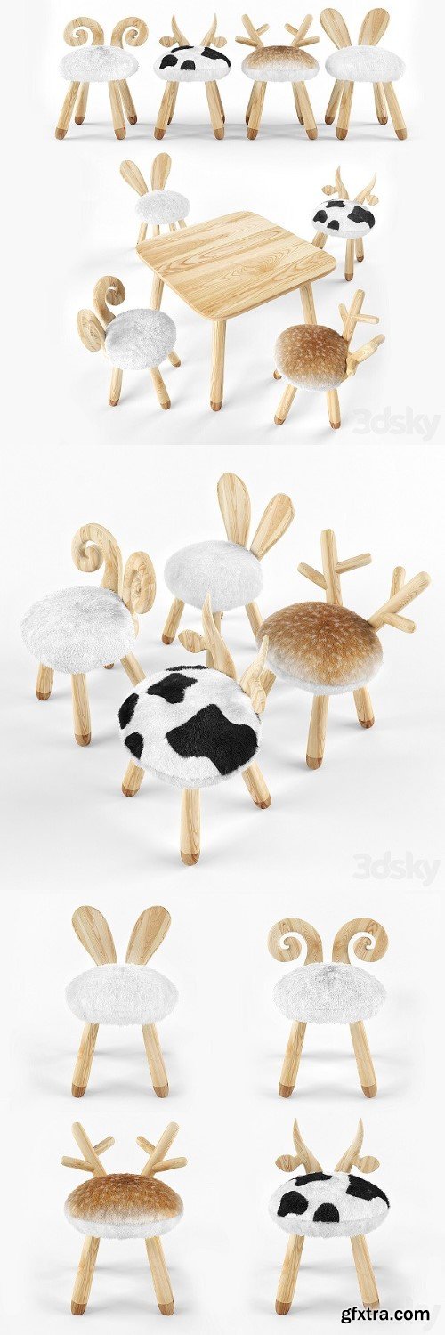 Animal Wooden Set