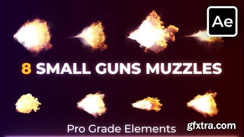 Videohive Small Guns Gunfire Muzzle Flashes 45529423