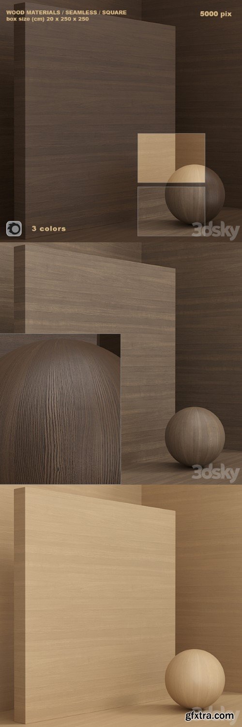 Material wood / solid / veneer (seamless) - set 62
