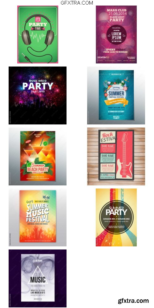 Summer Party Poster Pack 10xAI