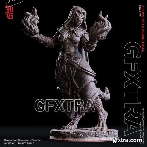 Draconian Sorcerer - Female Version – 3D Print Model