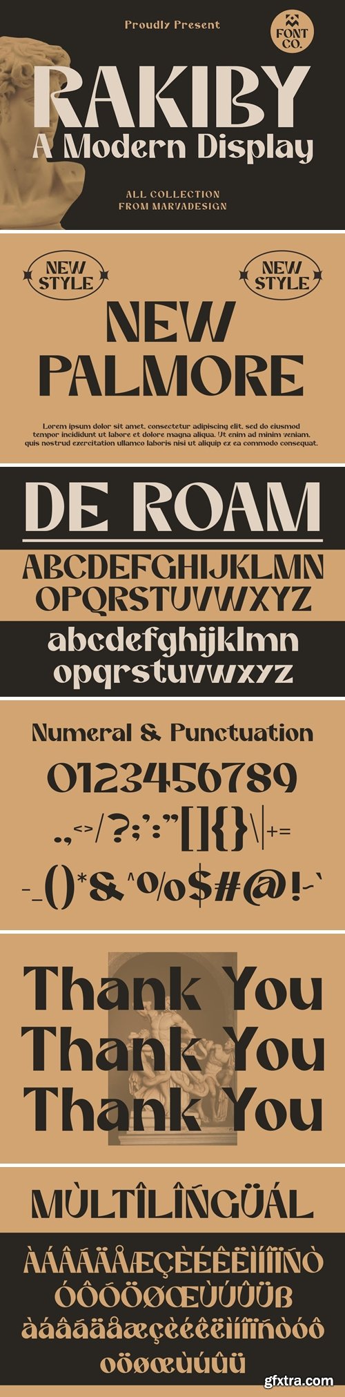 RAKIBY - A Display Typeface Font