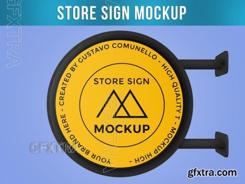 Store Signboard Mockup Front View 544599565