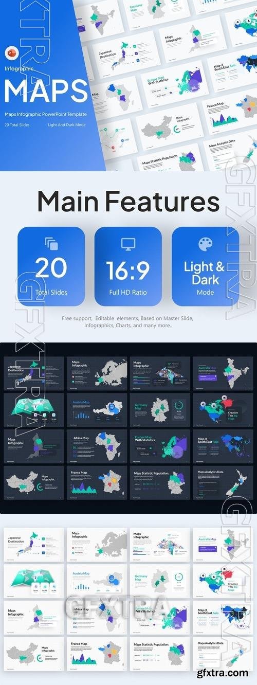 Maps Infographic PowerPoint Template 5XZHZW6