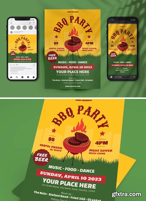 BBQ Party Flyer Set SEY94AN