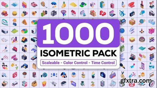 Videohive 1000+ Isometric Icons Pack 45069763