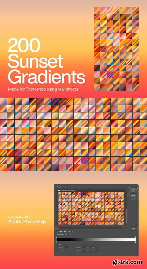 Sunset Gradients for Photoshop
