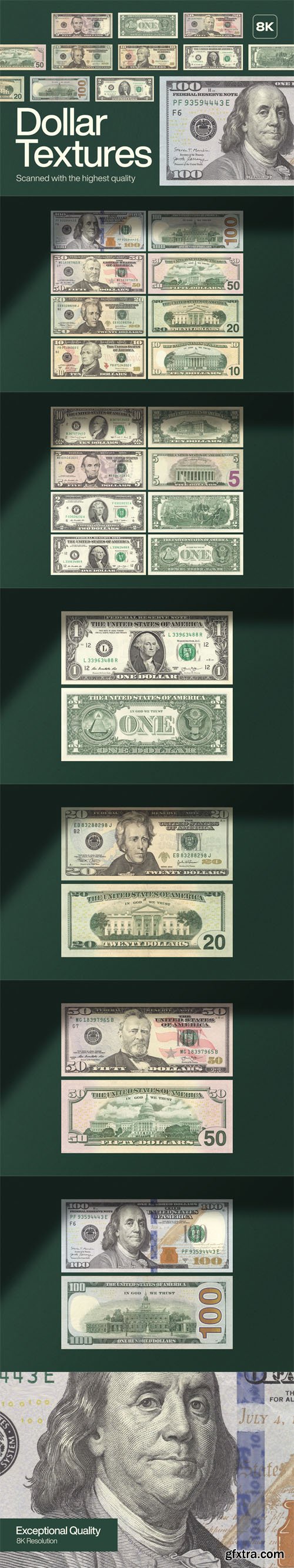 Dollar Banknote Textures Collection