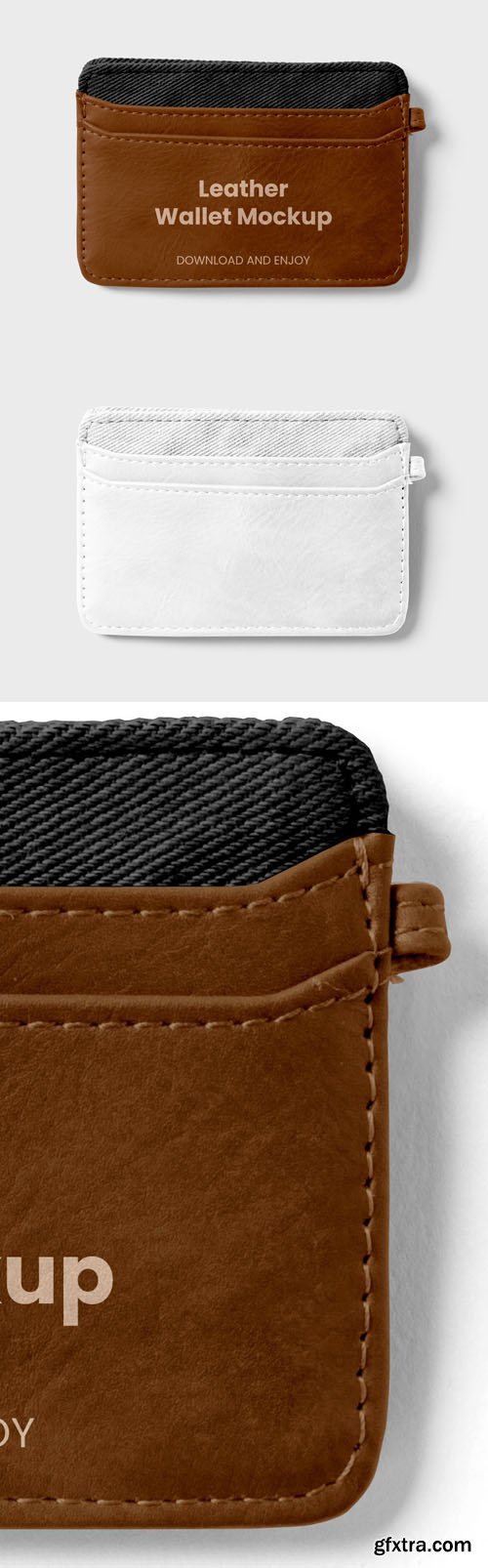 Realistic Leather Wallet PSD Mockup Template