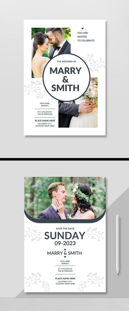 Wedding Invitation Flyer Design Template 580631982