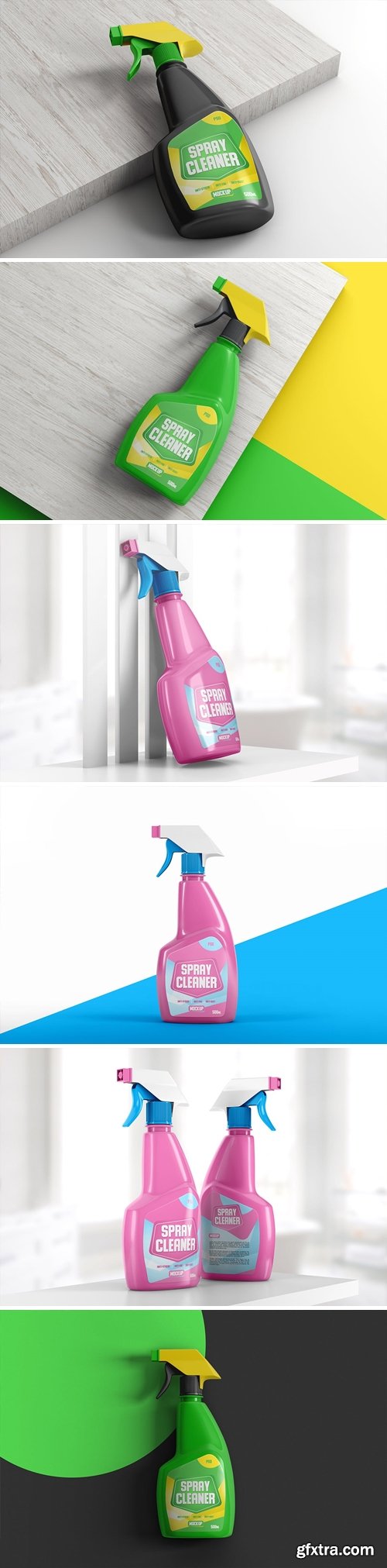 Spray Cleaner Bottle Mockup PTTN34V