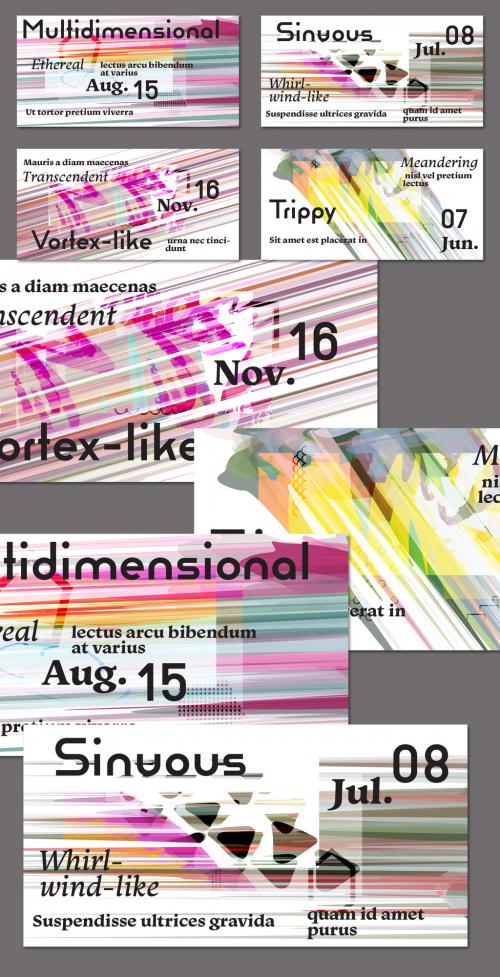 Web Banner With Abstract Bright Multicolored Stripes Artistic Event Template 588162304