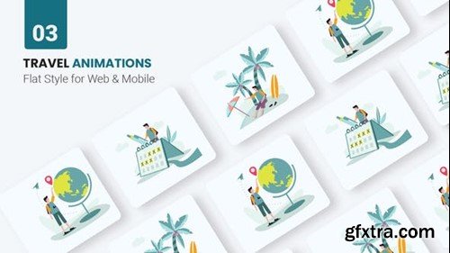 Videohive Travel Tour Animations - Flat Concept 45707258