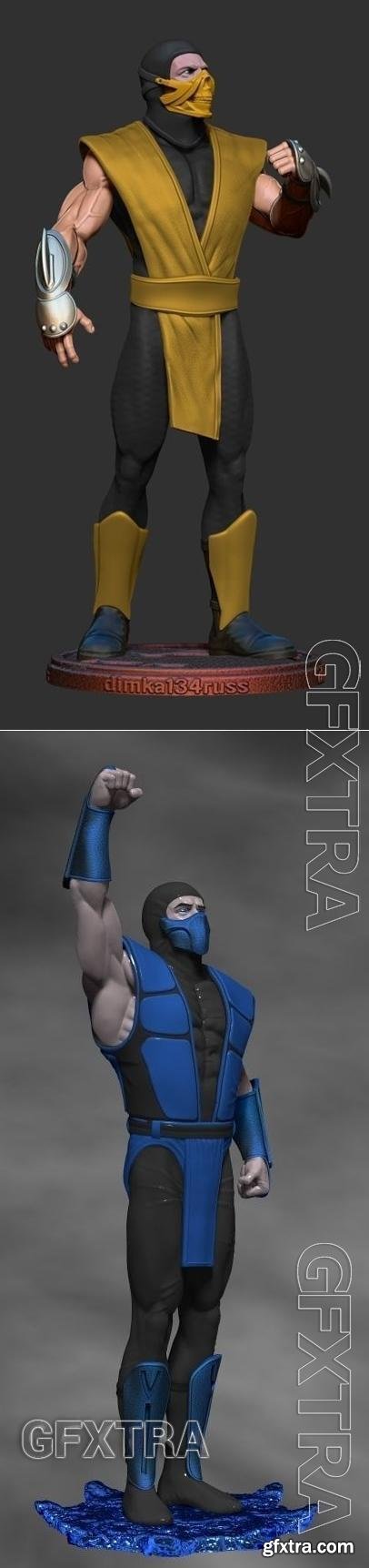 Scorpion and Sub-Zero - Mortal Kombat – 3D Print Model