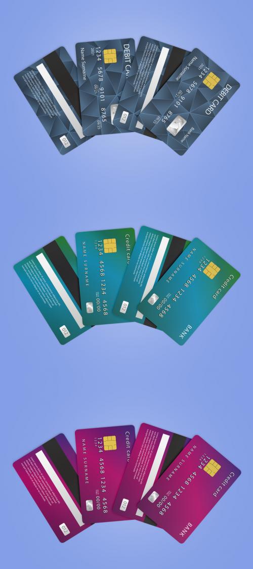 Debit Credit Card Mockup 581616387