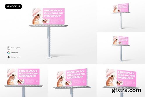 Highway Ads Billboard Mockup
