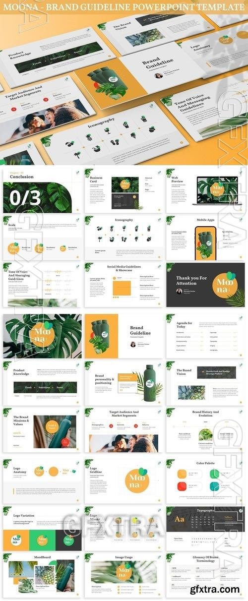 Moona - Brand Guideline Powerpoint Template SY9K29D