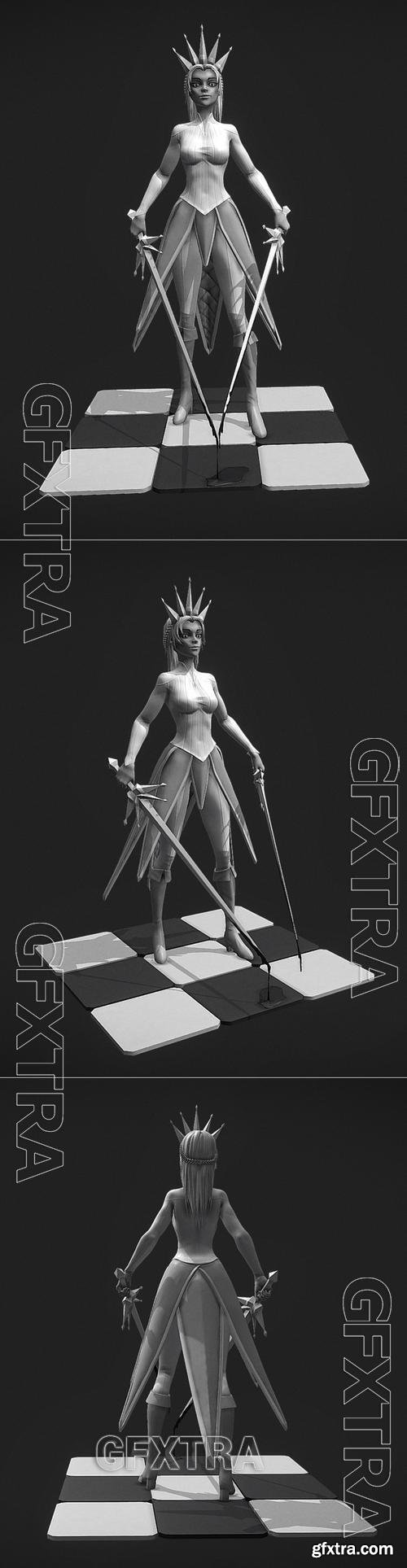 Chess Queen Sculpt – 3D Print Model