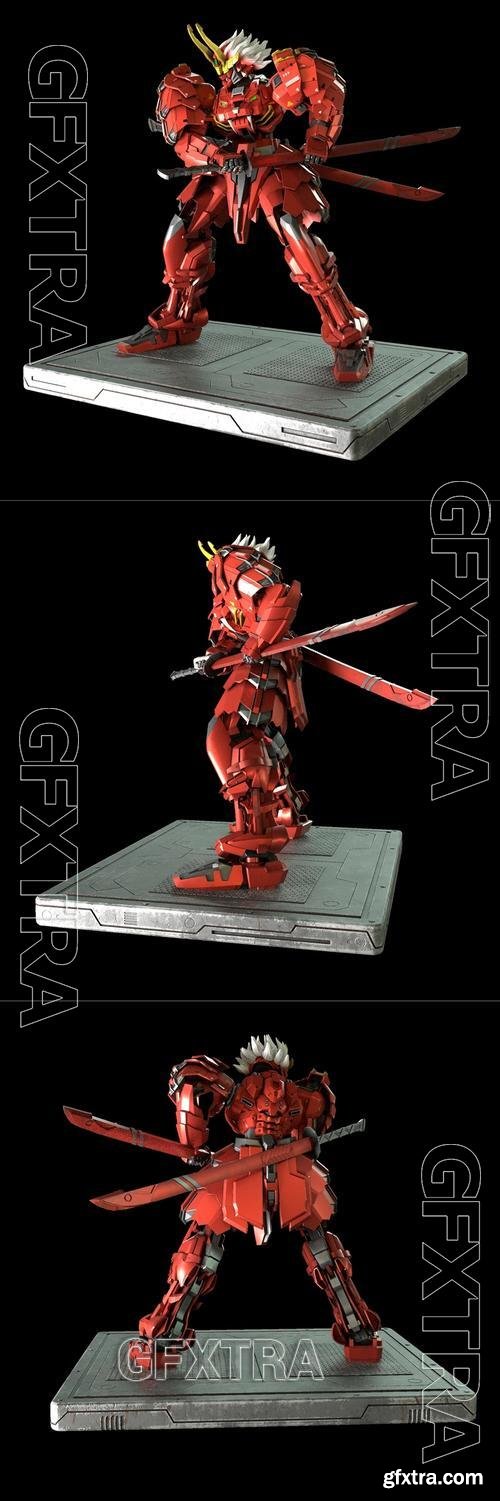 Shingen Takeda Gundam Statue – 3D Print Model