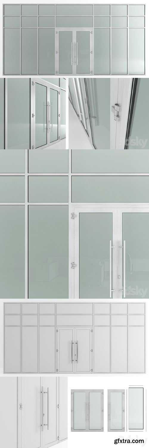 Glass fire doors and partitions Nayada. Rack profile.