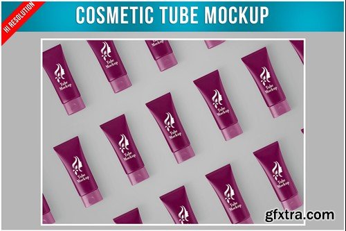 Cosmetic Tube Top View Mockup
