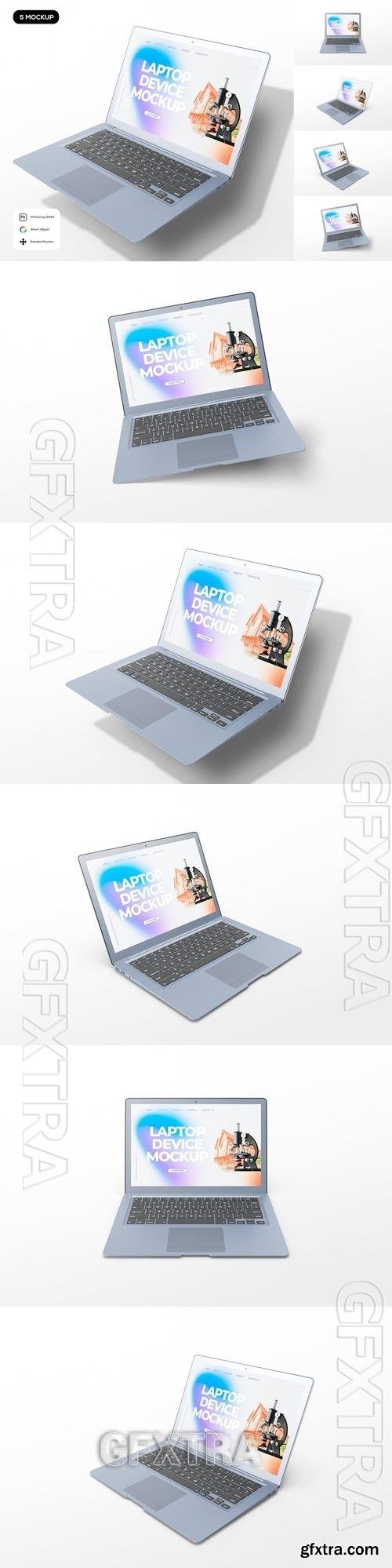Blue Generic Laptop Mockup Z3ZY7CD